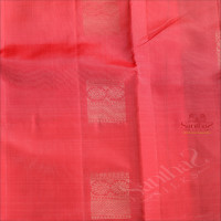 WATERMELON PINK COLOUR BODY WITH SILVER ZARI MOTIFS AND CONTRAST PALLU & BLOUSE