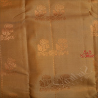 VEGAS GOLD COLOUR BODY WITH GOLDEN ZARI FLOWER MOTIFS AND CONTRAST PALLU & BLOUSE