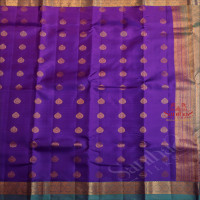 VIOLET COLOUR BODY WITH GOLDEN ZARI BUTTAS AND CONTRAST PALLU & BLOUSE