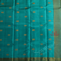 GREEN COLOUR BODY WITH THREAD ZARI ANNAM CHAKKARAM BUTTA WITH SELF BLOUSE AND BORDER