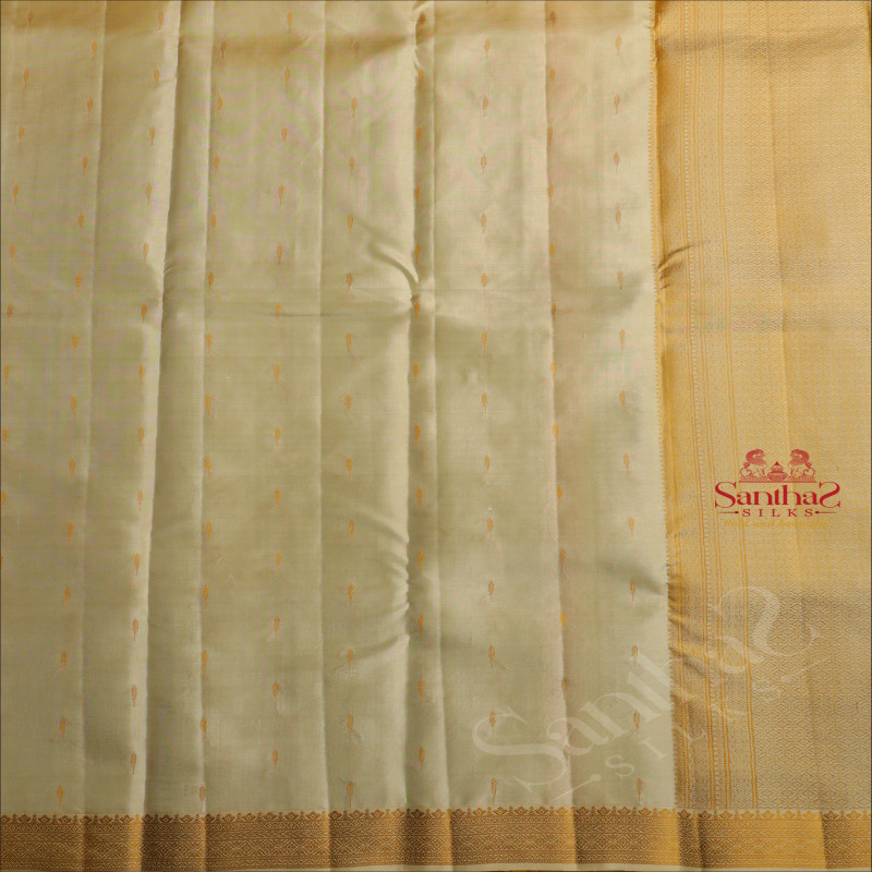 PISTHA GREEN COLOUR BODY WITH FANCY THREAD BUTTA WITH SELF BLOUSE