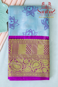 sky-blue-colour-body-in-tissue-floral-pattern-with-contrast-blouse-border