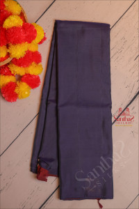 borderless-navy-blue-colour-body-with-contrast-blouse