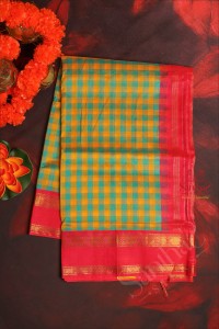 yellow-and-green-colour-checked-body-with-contrast-blouse-border