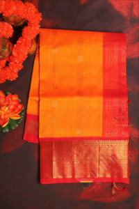 yellow-colour-body-with-golden-zari-annam-butta-with-contrast-blouse-border