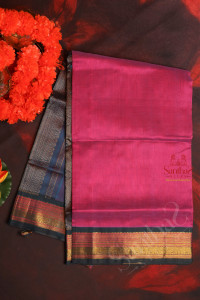 dark-pink-colour-body-with-contrast-blouse-border