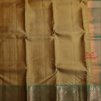 PISTHA GREEN COLOUR CHECKED BODY WITH CONTRAST BLOUSE & BORDER