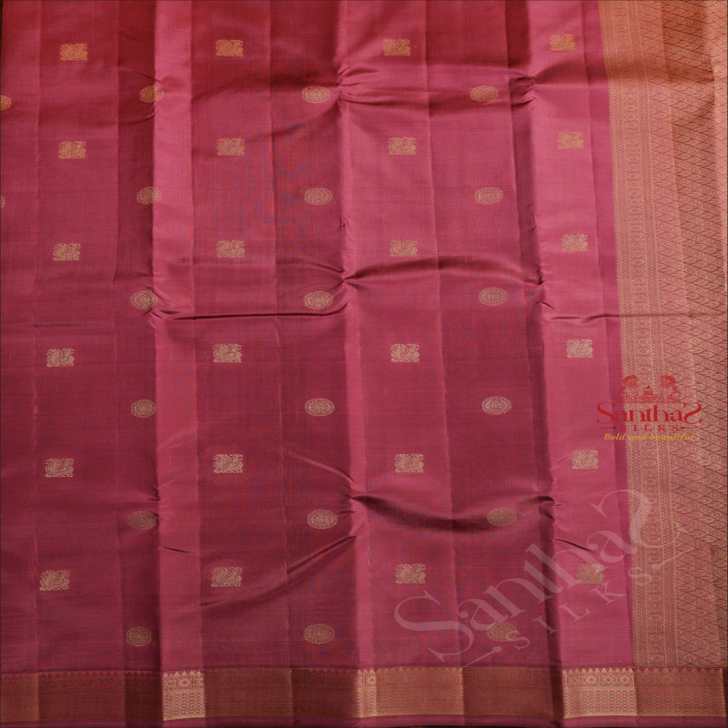 BOYSENBERRY PURPLE COLOUR BODY WITH THREAD ANNAM & CHAKRA BUTTAS AND SELF COLOUR PALLLU & BLOUSE