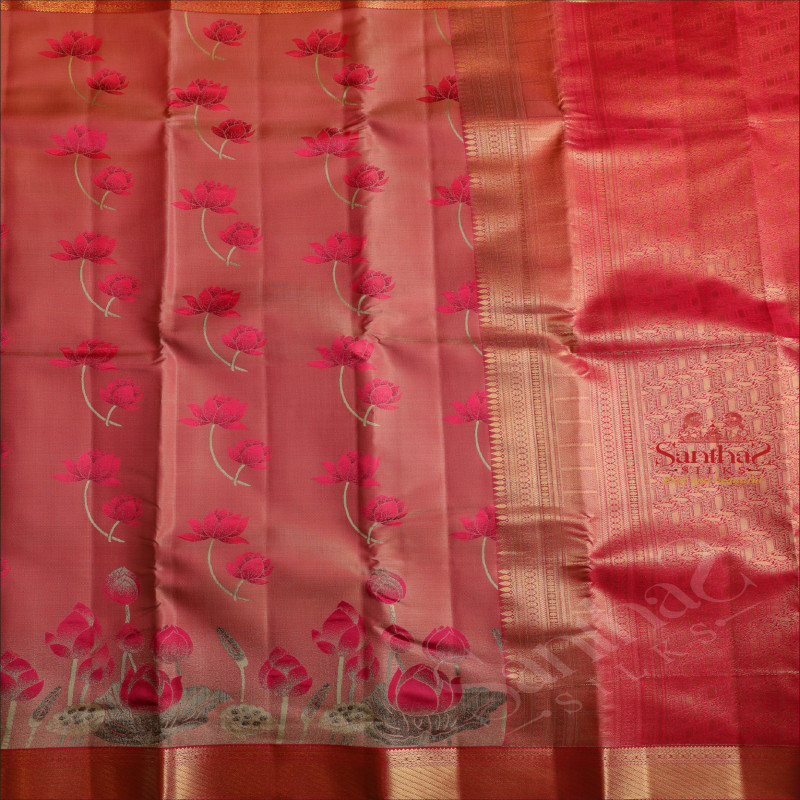 MAGENTA COLOUR BODY WITH DIGITAL PRINTED FLOWER DESIGN AND SELF COLOUR PALLU & BLOUSE