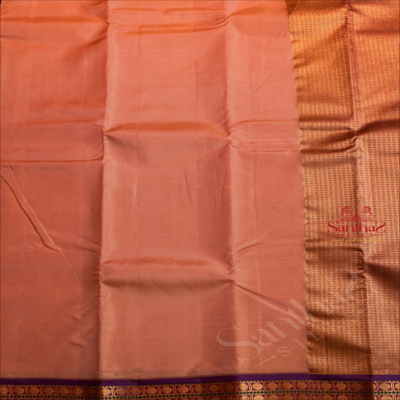 PASTEL PINK COLOUR BODY WITH CONTRAST ZARI COIN BUTTA BORDER & BLOUSE