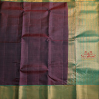 VIOLET COLOUR CHECKED BODY WITH CONTRAST BLOUSE & BORDER