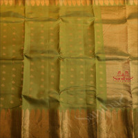 LIGHT OLIVE COLOUR BODY WITH ZARI BUTTA WITH SELF BLOUSE