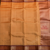 METALLIC GOLD COLOUR BODY WITH CONTRAST BLOUSE & BORDER