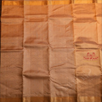 CREAM COLOUR BODY WITH GOLDEN ZARI BORDER AND BUTTA WITH SELF BLOUSE