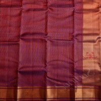 VIOLET COLOUR BODY WITH ZARI STRIPS AND GOLDEN BORDER WITH SELF BLOUSE