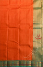 ORANGE COLOUR BODY AND CONTRAST PALLU & BLOUSE
