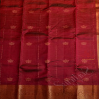 MAGENTA COLOUR BODY WITH GOLDEN ZARI BUTTAS & STRIPS AND SELF COLOUR PALLU & BLOUSE