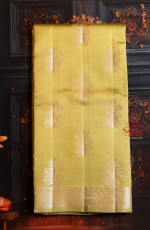  CHINIYA SAREE IN PISTHA GREEN COLOUR WITH ZARI BUTTA WITH SELF BLOUSE