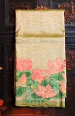  MANGALAGIRI COTTON BODY IN MINT GREEN COLOUR WITH APPLICK WORK AND SELF COLOUR PALLU & BLOUSE