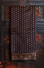  CHINIYA SAREE IN MIDLIGHT BLUE COLOUR WITH BANARAS DESIGN BODY AND SELF COLOUR PALLU & BLOUSE