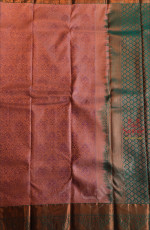 LAVENDER COLOUR BODY WITH JACQUARD FLORAL EMBOSED WITH CONTRAST BLOUSE & BORDER