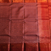 LAVENDER COLOUR BODY WITH JACQUARD FLORAL EMBOSED IN COPPER ZARI WITH CONTRAST BLOUSE & PALLU