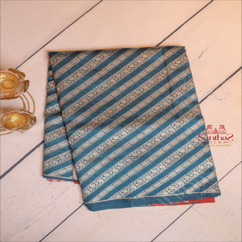 BANARAS SAREE IN DEEP SEA BLUE