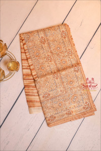 tussar-digital-emboridery-work-saree-in-metalic-rosegold-colour