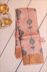  TUSSAR SAREE IN PASTEL PINK COLOUR