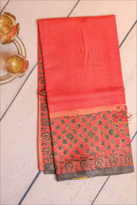 tussar-saree-in-red-colour