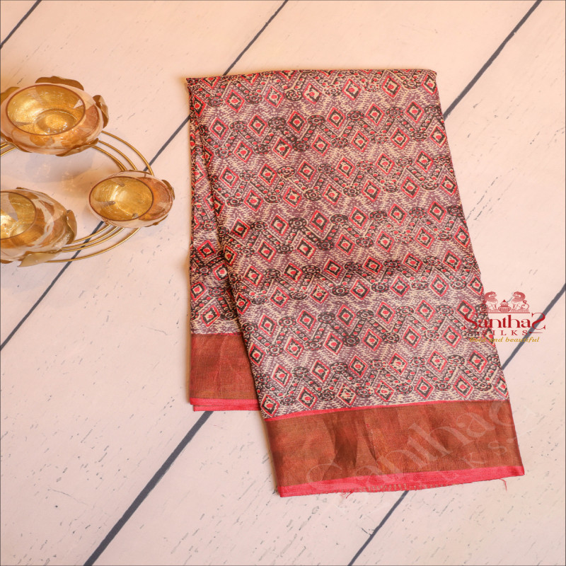  TUSSAR SAREE IN PURPLE COLOUR