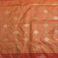 PURE BANARAS SILK SAREE IN BEIGE COLOUR WITH DARK ROSE PALLU & BLOUSE