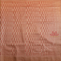 GEORGETTE BANARAS SILK SAREE IN PASTEL FLESH COLOUR WITH SELF COLOUR BLOUSE