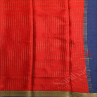 RED COLOUR CHECKED MYSORE SILK SAREE WITH CONTRAST BLOUSE & BORDER