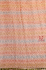 BABY PINK COLOUR FANCY WORK SAREE WITH STRIPS AND CONTRAST BLOUSE
