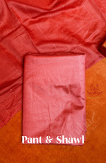 ONION PINK SEMI TUSSAR UNSTITCHED SALWAR SUIT