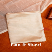 WHITE SEMI TUSSAR UNSTITCHED SALWAR SUIT