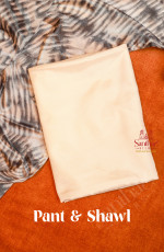 GREYISH BLUE SEMI TUSSAR UNSTITCHED SALWAR SUIT