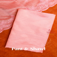 BABY PINK SEMI TUSSAR UNSTITCHED SALWAR SUIT