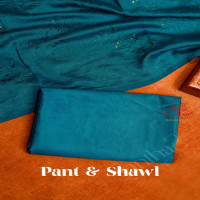 BLUE COLOUR SEMI TUSSAR UNSTITCHED SALWAR SUIT