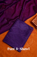 VIOLET COLOUR SEMI TUSSAR UNSTITCHED SALWAR SUIT