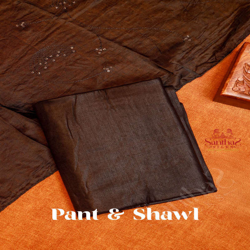 BLACK COLOUR FANCY UNSTITCHED SALWAR SUIT