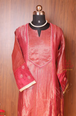magenta-colour-tissue-salwar-with-pant-dupatta