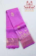 Lavender Pure Silk Saree with Wedding Theme Border