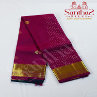 Kumkum Red Pure Silk Saree with Antique Zari