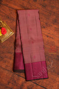dusty-pink-colour-body-with-pink-colour-thread-buttas-and-contrast-pallu-blouse