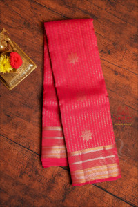 pink-colour-body-with-golden-zari-floral-butta-with-self-blouse