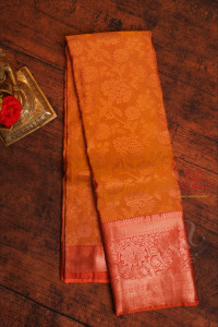 mustard-yellow-colour-body-with-jacquard-floral-embosed-with-contrast-blouse-border