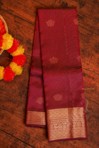 magenta-colour-body-with-golden-zari-buttas-strips-and-self-colour-pallu-blouse