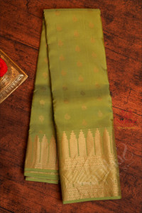 light-olive-colour-body-with-zari-butta-with-self-blouse